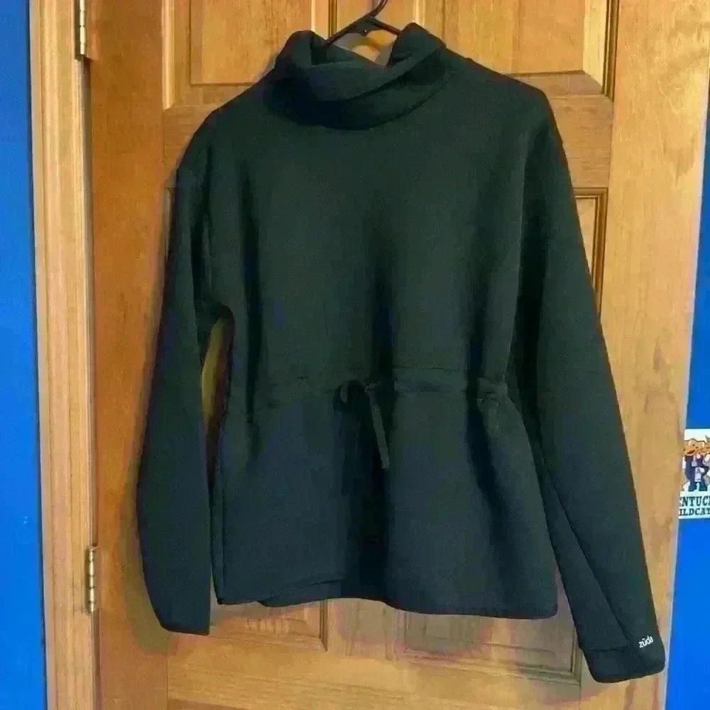 Zuda Women's Scuba Knit Funnel Neck Heavy Pullover Sweater - Size S